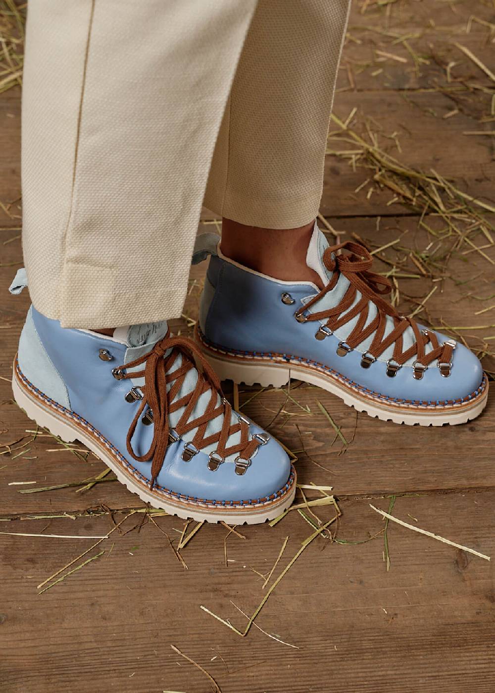Luis Trenker Scarpa alta stringata in pelle modello Lupaolina Saldi Di Fabbrica