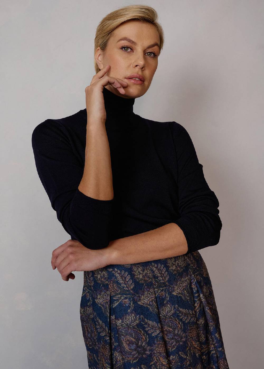 Luis Trenker Dolcevita in lana merino modello Luwilma Outlet