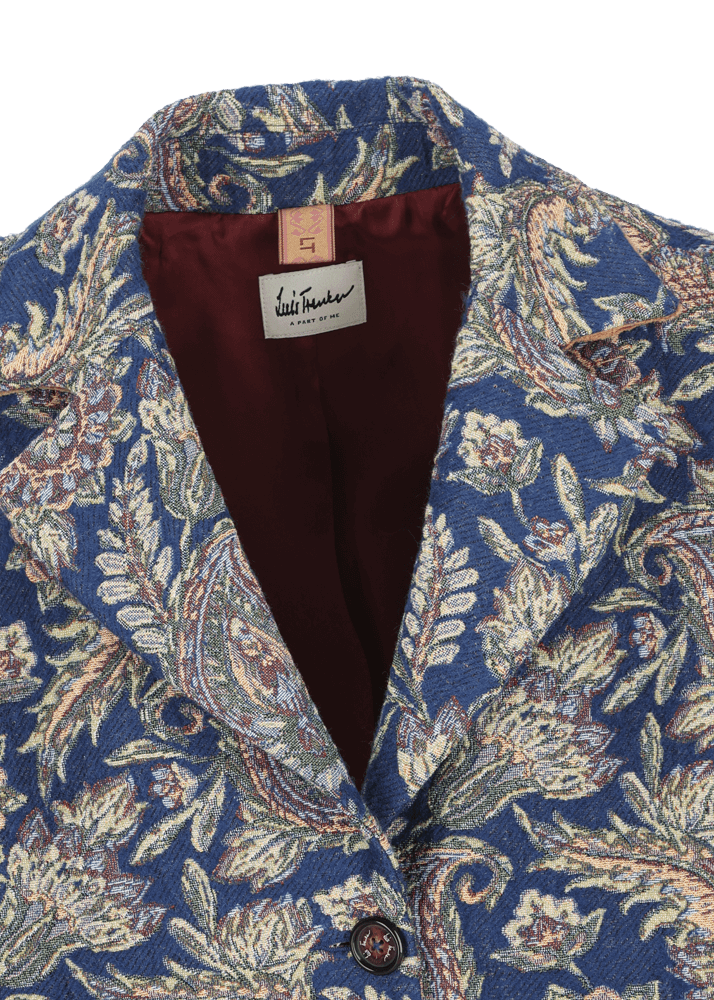 Luis Trenker Cappotto in jacquard con motivo Lugreta Vendite Flash
