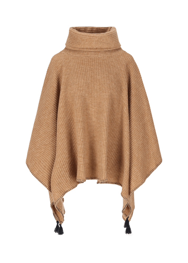 Luis Trenker Poncho in lana vergine con collo alto Lupiera 2025