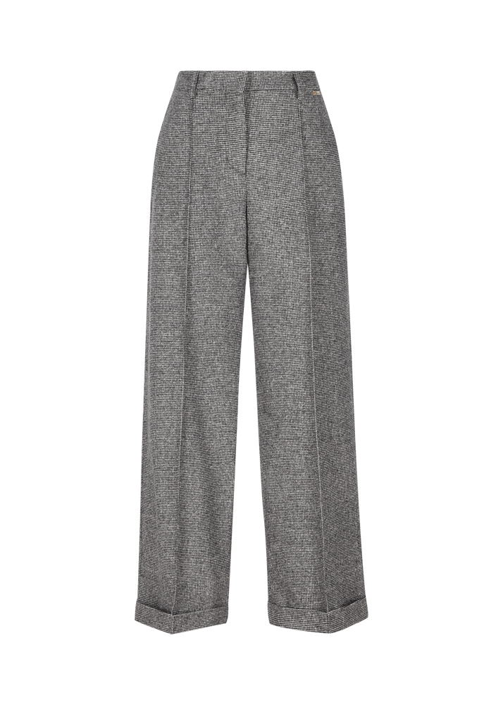 Luis Trenker Pantaloni in misto lana con motivo pied-de-poule Lularina Spedizione Gratuita