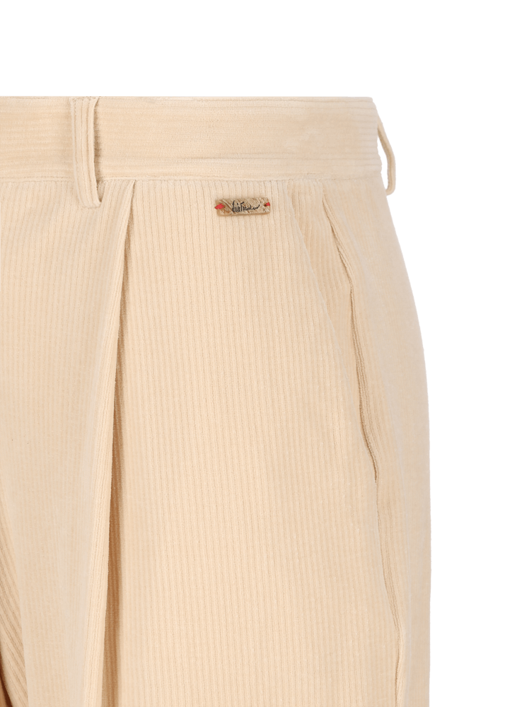 Luis Trenker Pantaloni in jersey di velluto a coste con vestibilità carrot fit Luloretta Qualità Garantita