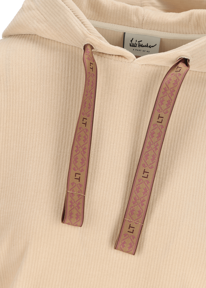 Luis Trenker Pullover con cappuccio realizzato in jersey di velluto a coste Luannette Affare Del Giorno