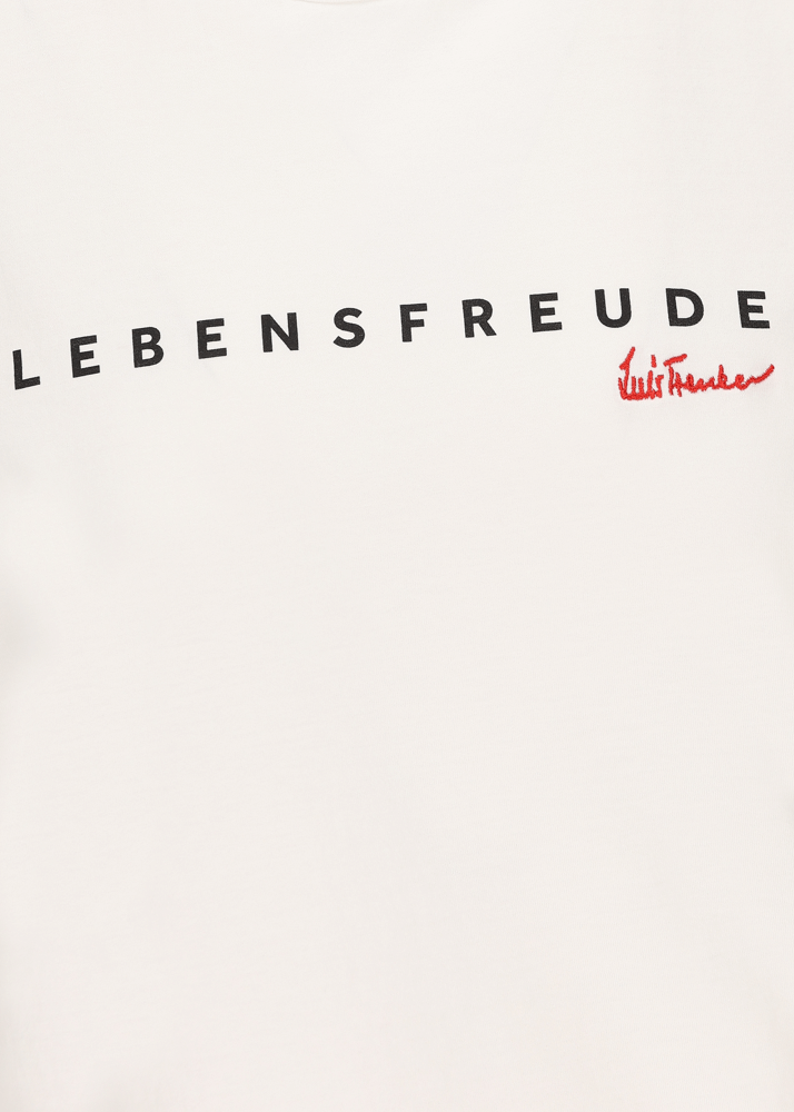 Luis Trenker T-shirt con scritta "Lebensfreude" Offerte