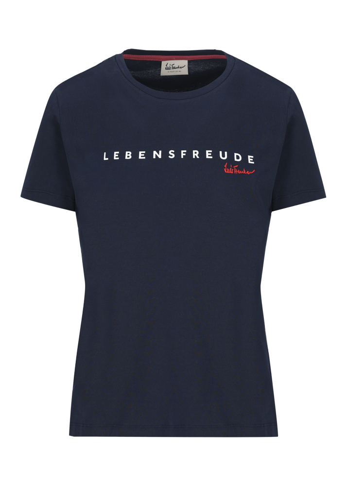 Luis Trenker T-shirt con scritta "Lebensfreude" Hotsell
