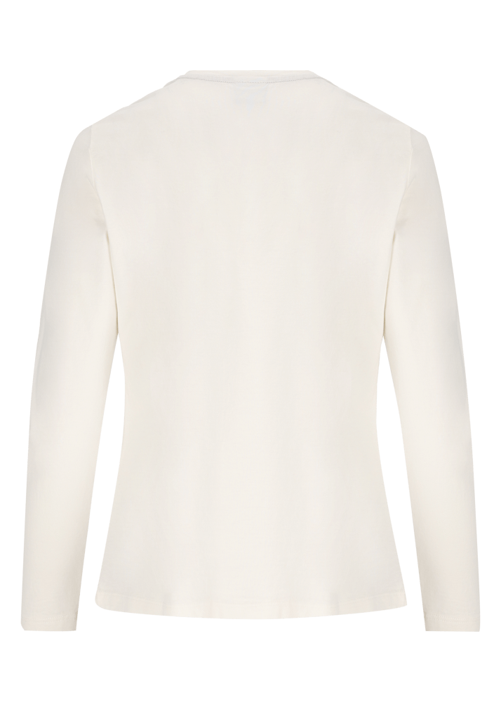 Luis Trenker Maglia a maniche lunghe con grafica Ludina Vendita Calda