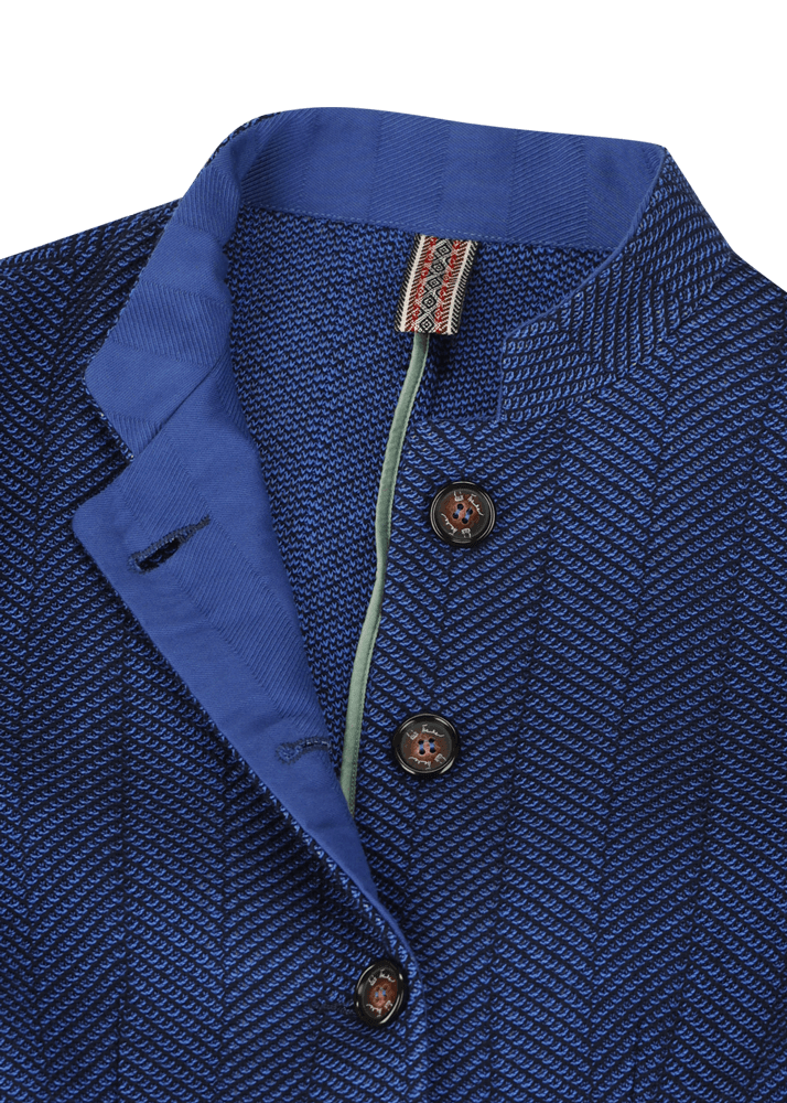Luis Trenker Blazer con motivo a spina di pesce modello Luranda Presa