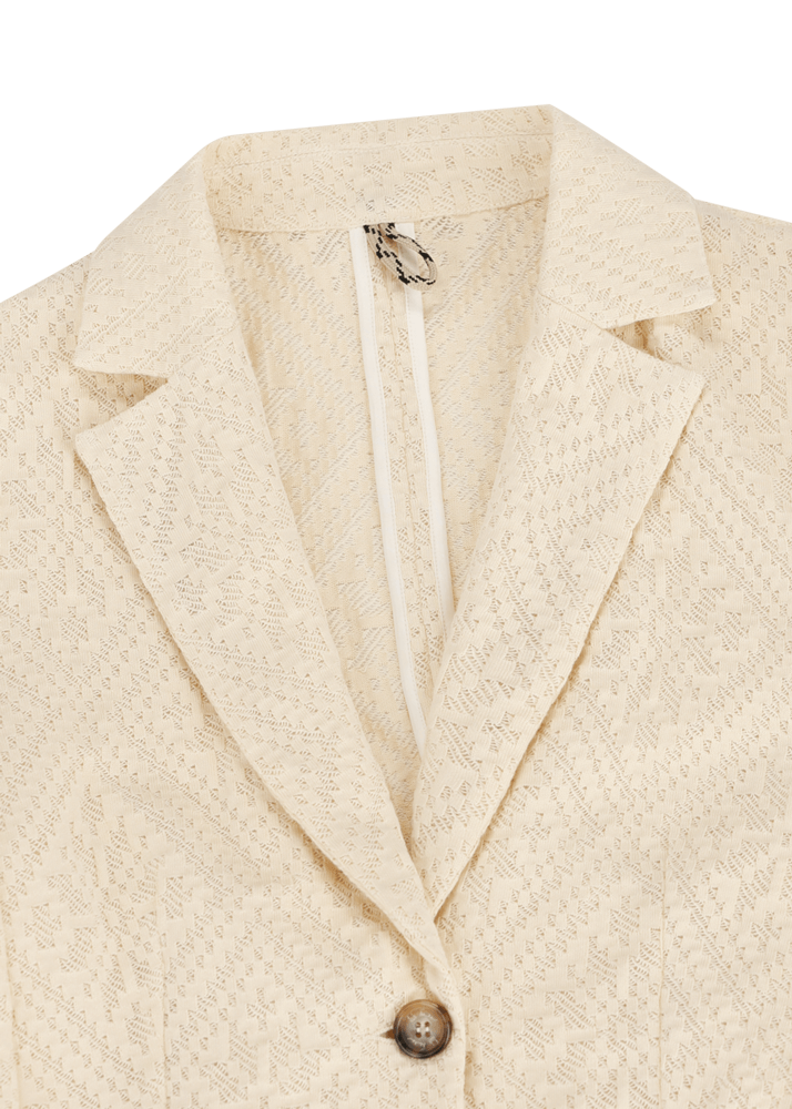 Luis Trenker Blazer monopetto a un bottone in pizzo e jersey modello Luregina Fino Al -60%