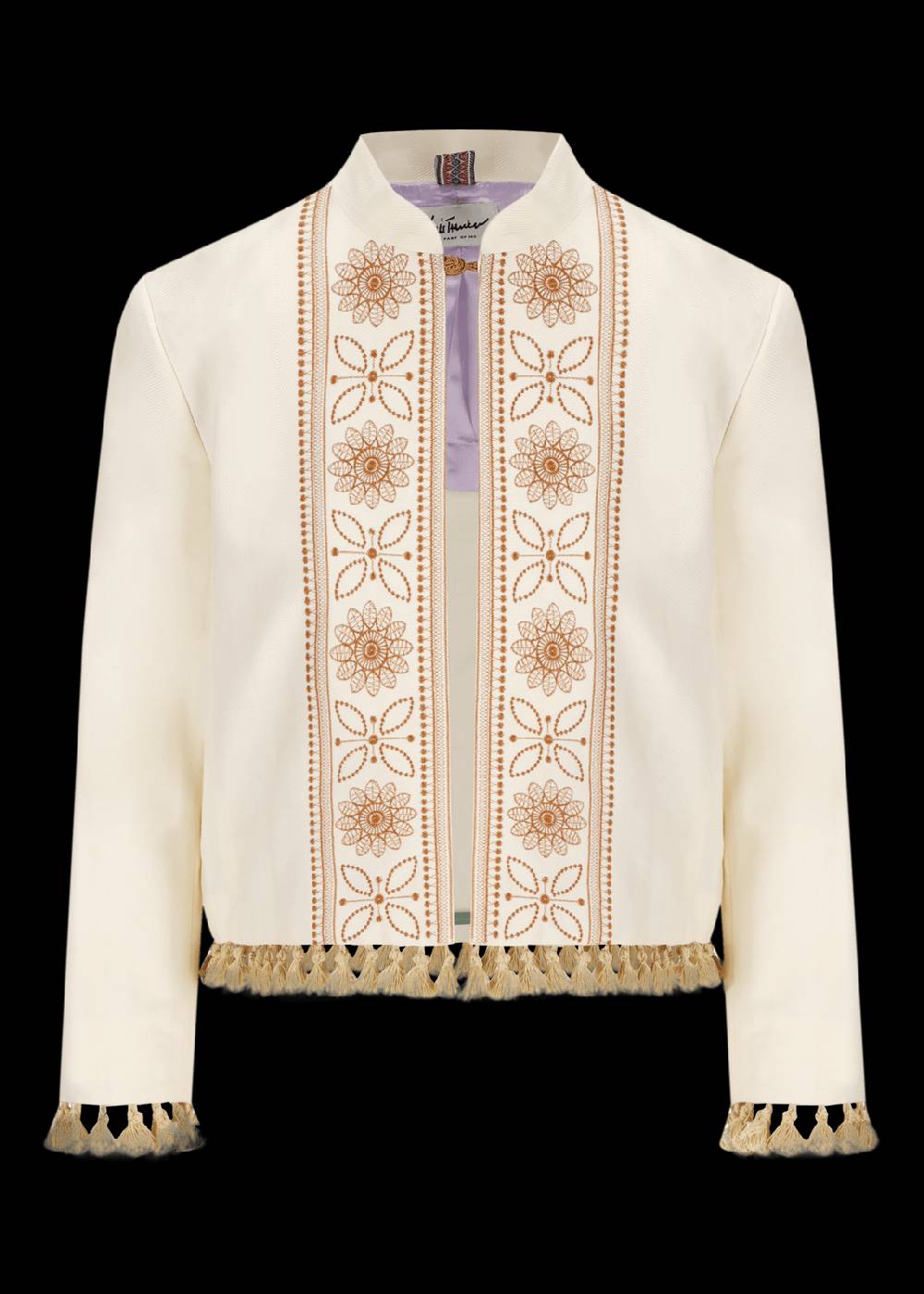 Luis Trenker Blazer corto con ricami e pompon modello Lurachele Prezzo Ridotto