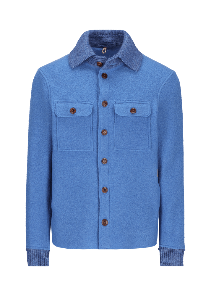 Luis Trenker Giacca camicia in lana follata Lustanley In Vendita