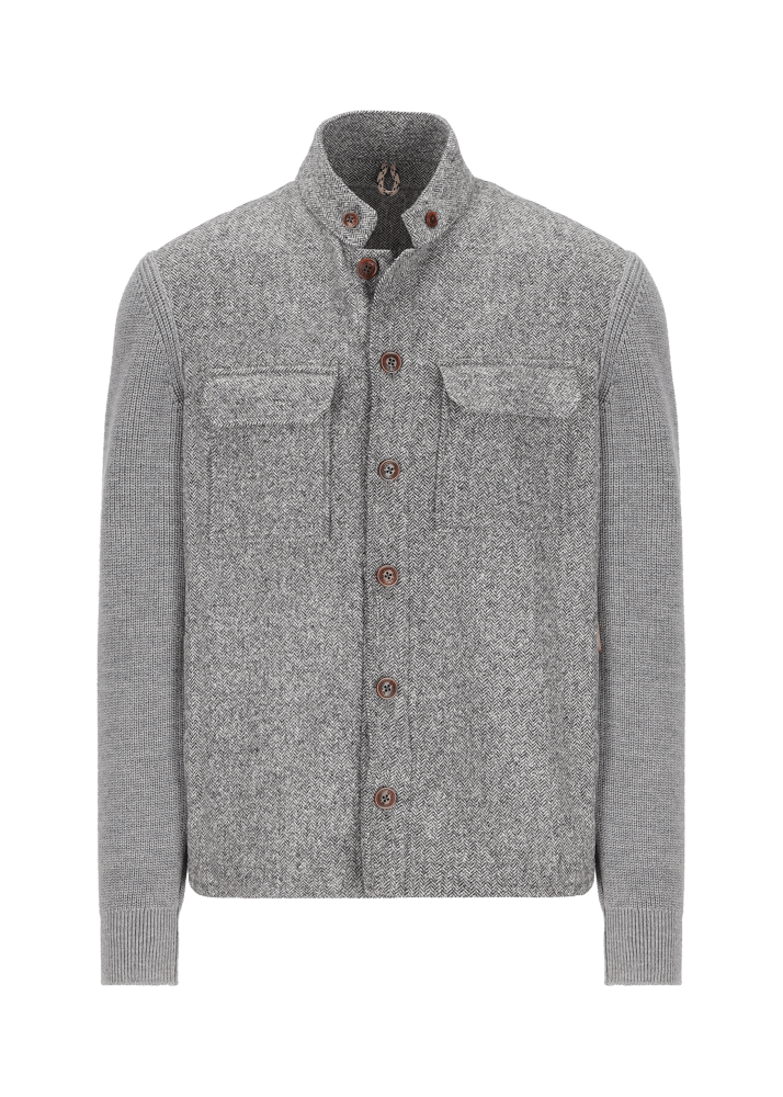 Luis Trenker Giacca camicia con maniche lavorate a maglia Luolly Hotsell