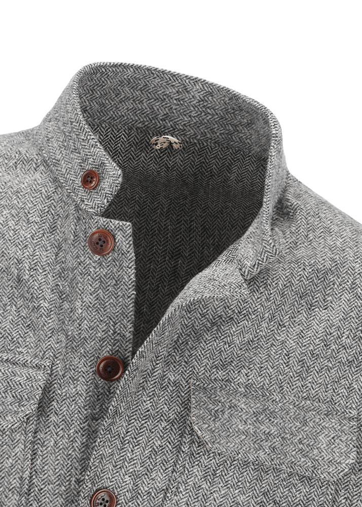 Luis Trenker Giacca camicia con maniche lavorate a maglia Luolly Hotsell