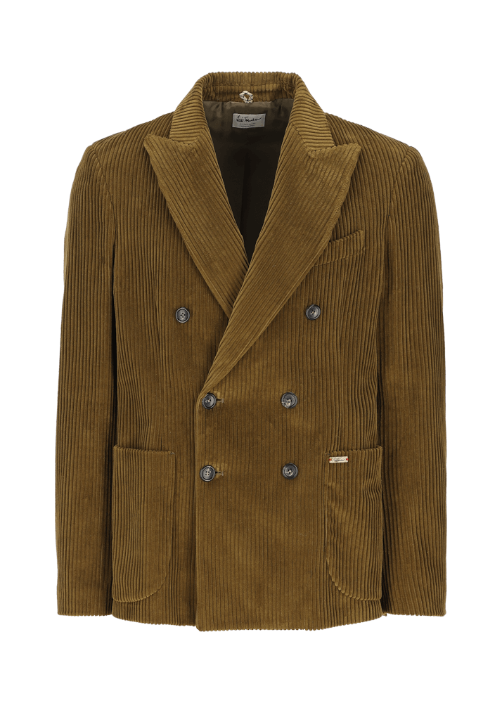 Luis Trenker Blazer in velluto a coste con collo a revers Lusimone Saldi Di Fabbrica