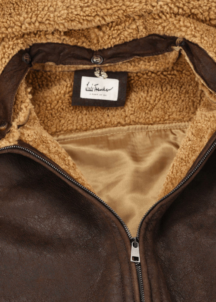 Luis Trenker Cardigan con parte anteriore in pelle Luwallace Vendita