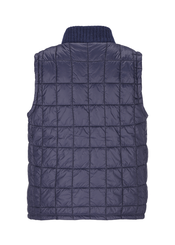Luis Trenker Gilet in nylon con collo lavorato a maglia Lugus Promozione Limitata