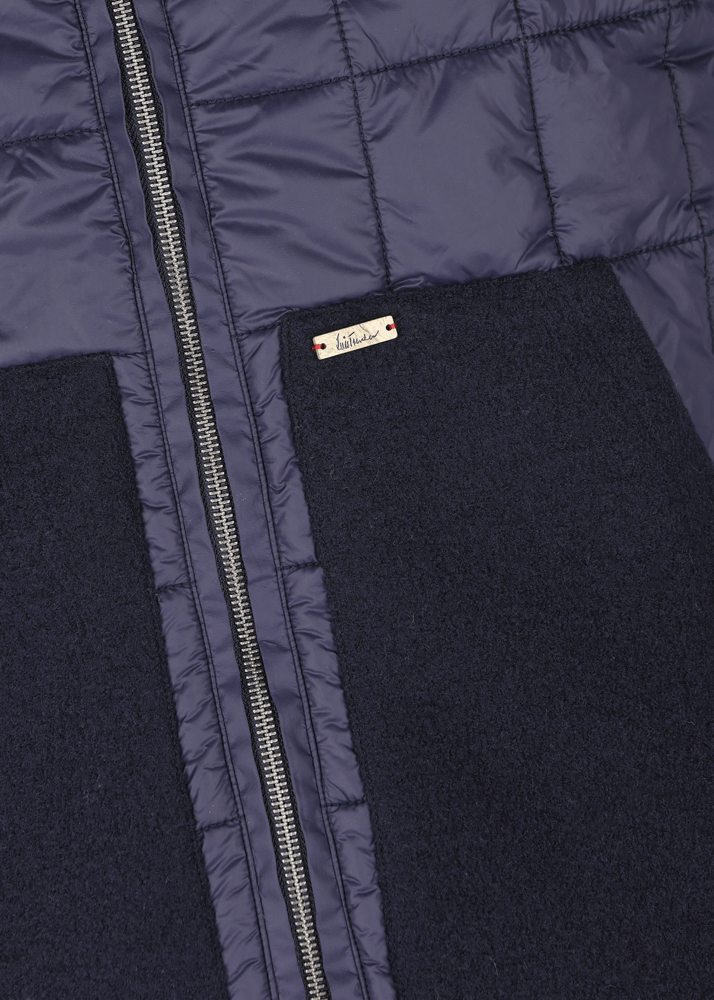 Luis Trenker Gilet in nylon con collo lavorato a maglia Lugus Promozione Limitata