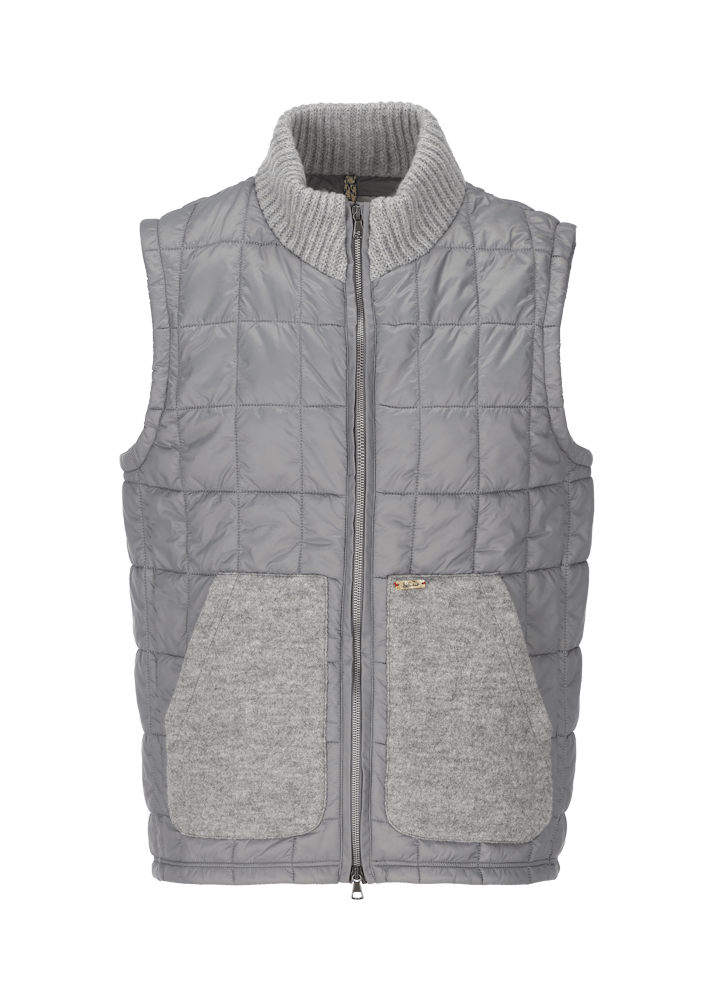 Luis Trenker Gilet in nylon con collo lavorato a maglia Lugus Fino Al -60%