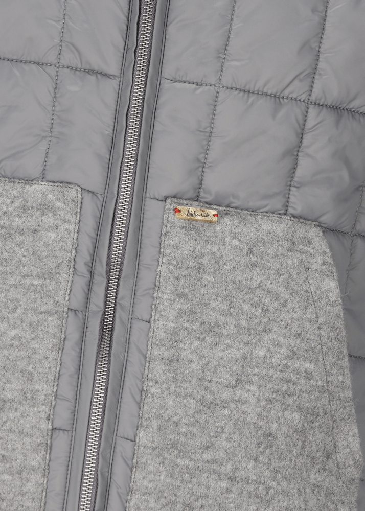 Luis Trenker Gilet in nylon con collo lavorato a maglia Lugus Fino Al -60%