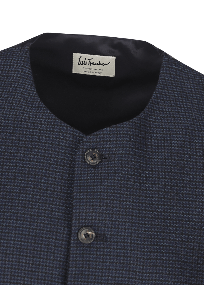Luis Trenker Gilet con motivo pied-de-poule Lusven Offerta