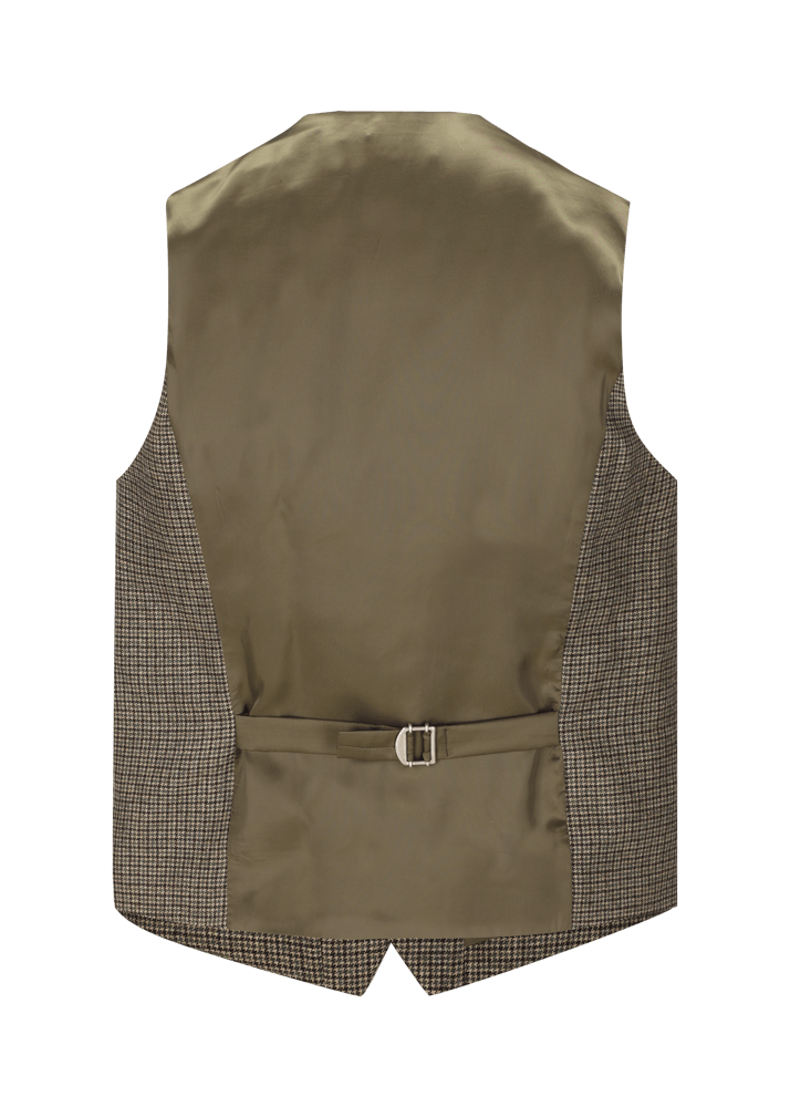 Luis Trenker Gilet con motivo pied-de-poule Lusven Economico