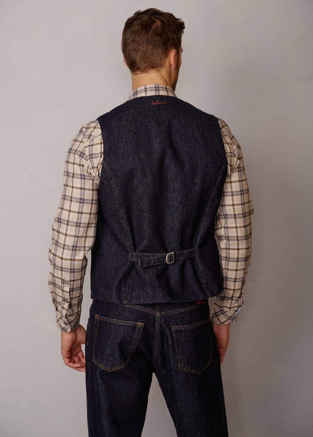 Luis Trenker Gilet in denim scuro Lusven Outlet