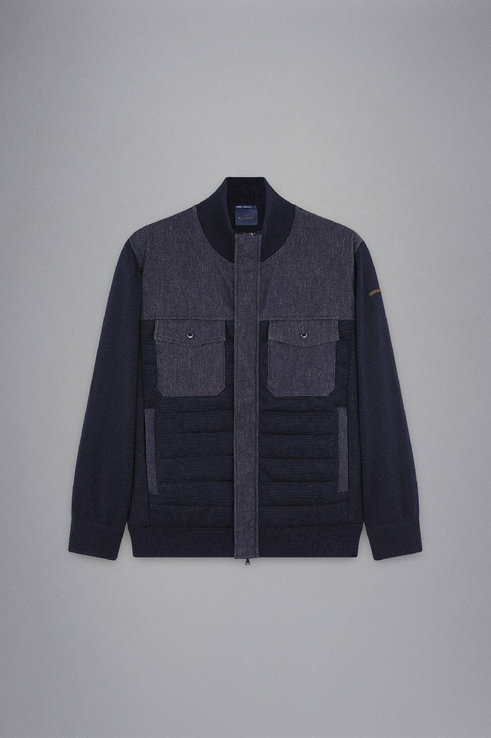 Paul & Shark Maglia Hybrid in lana e denim Paul & Shark Soddisfazione Garantita
