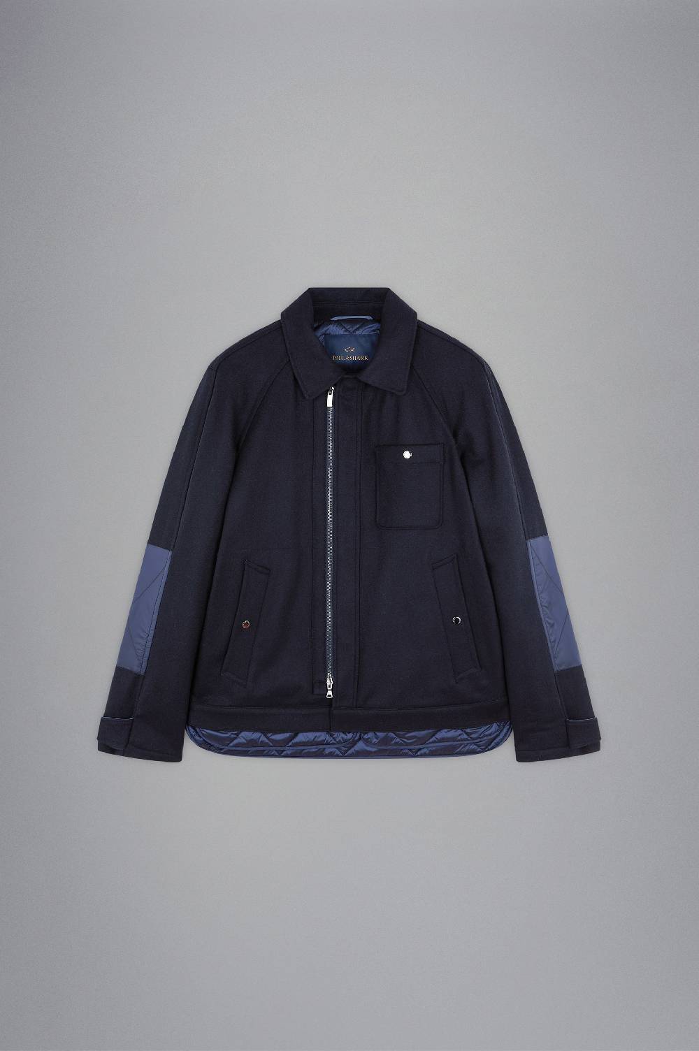 Paul & Shark Giubbotto in Re-Wool con fodera in nylon cangiante Paul & Shark Presa