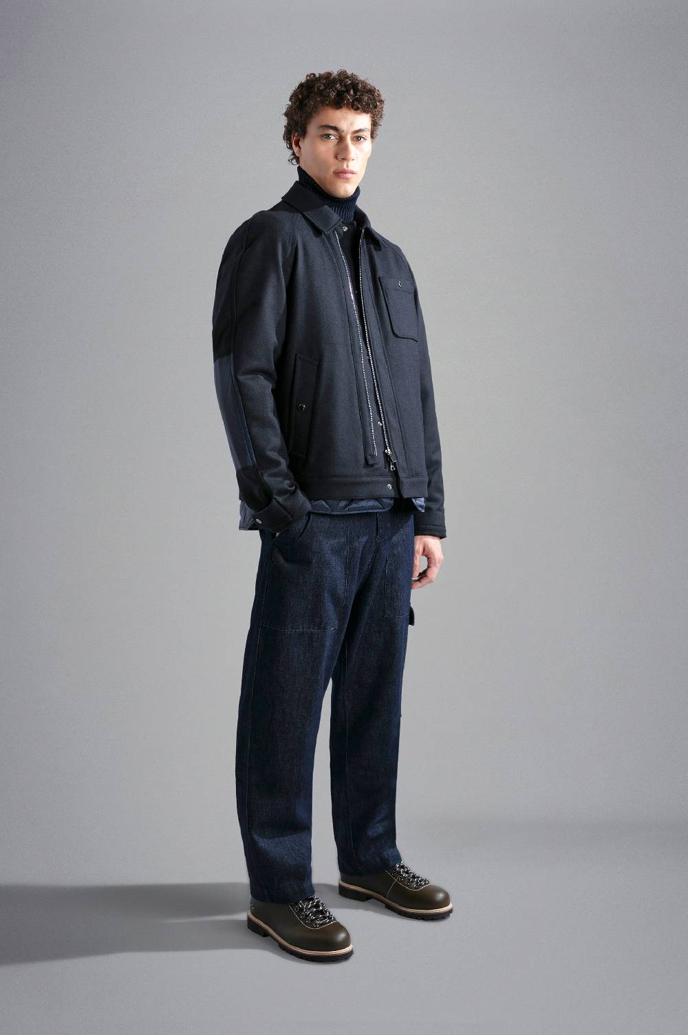 Paul & Shark Giubbotto in Re-Wool con fodera in nylon cangiante Paul & Shark Presa