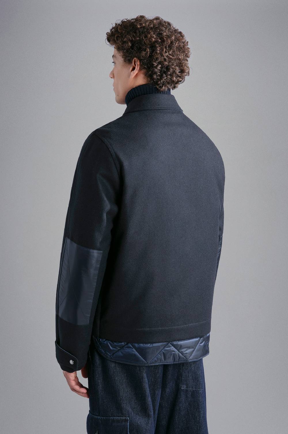 Paul & Shark Giubbotto in Re-Wool con fodera in nylon cangiante Paul & Shark Presa