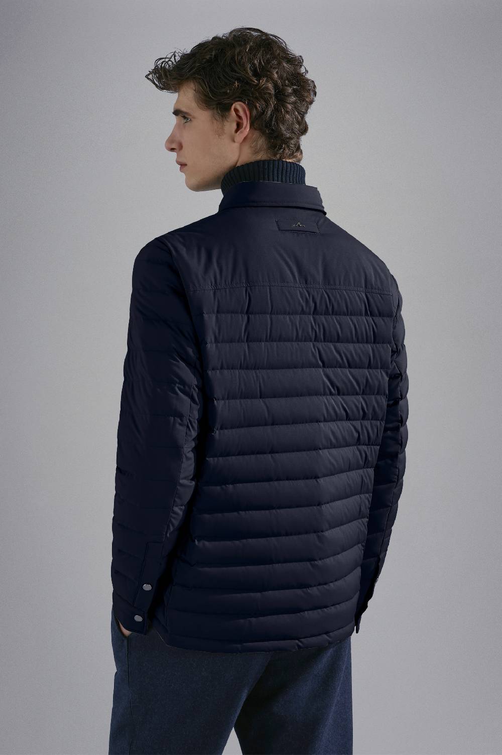 Paul & Shark Shacket trapuntata in Typhoon Platinum Paul & Shark Affare Del Giorno