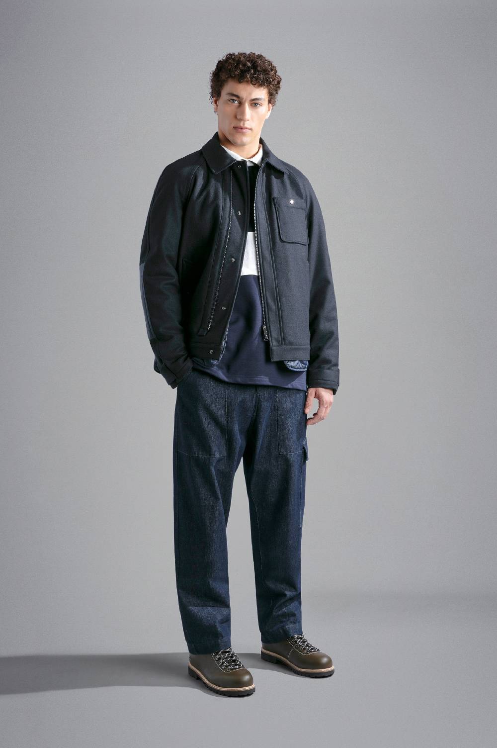 Paul & Shark Polo in cotone Winter Fleece con ricamo Paul & Shark Negozio