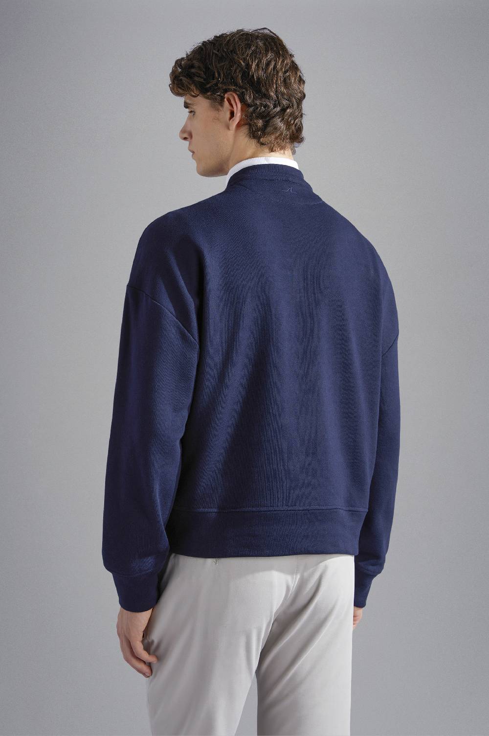 Paul & Shark Felpa in cotone Winter Fleece con stampa Paul & Shark In Saldo