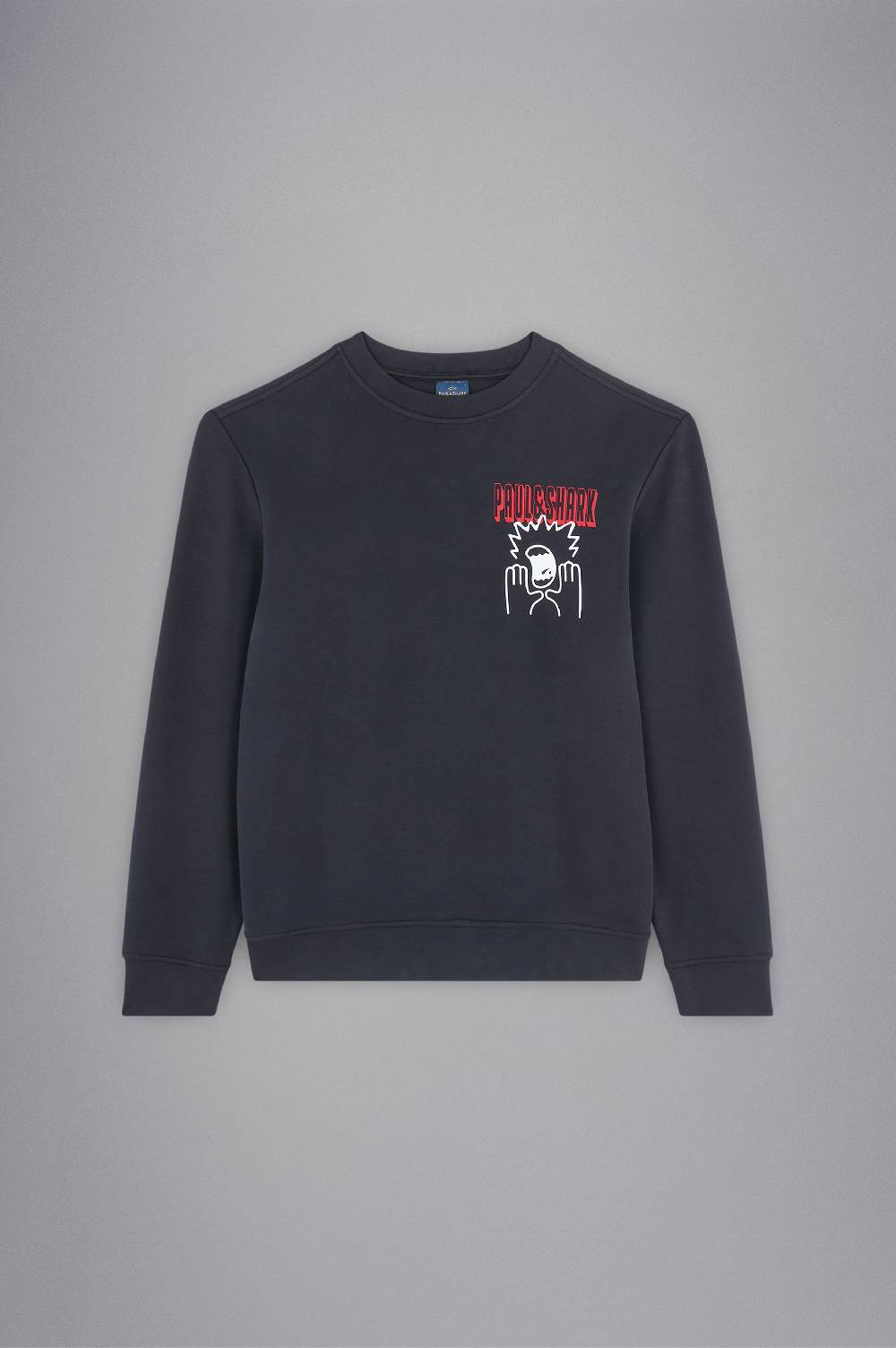 Paul & Shark Felpa in cotone Soft Active Fleece con stampe Paul & Shark Promozione