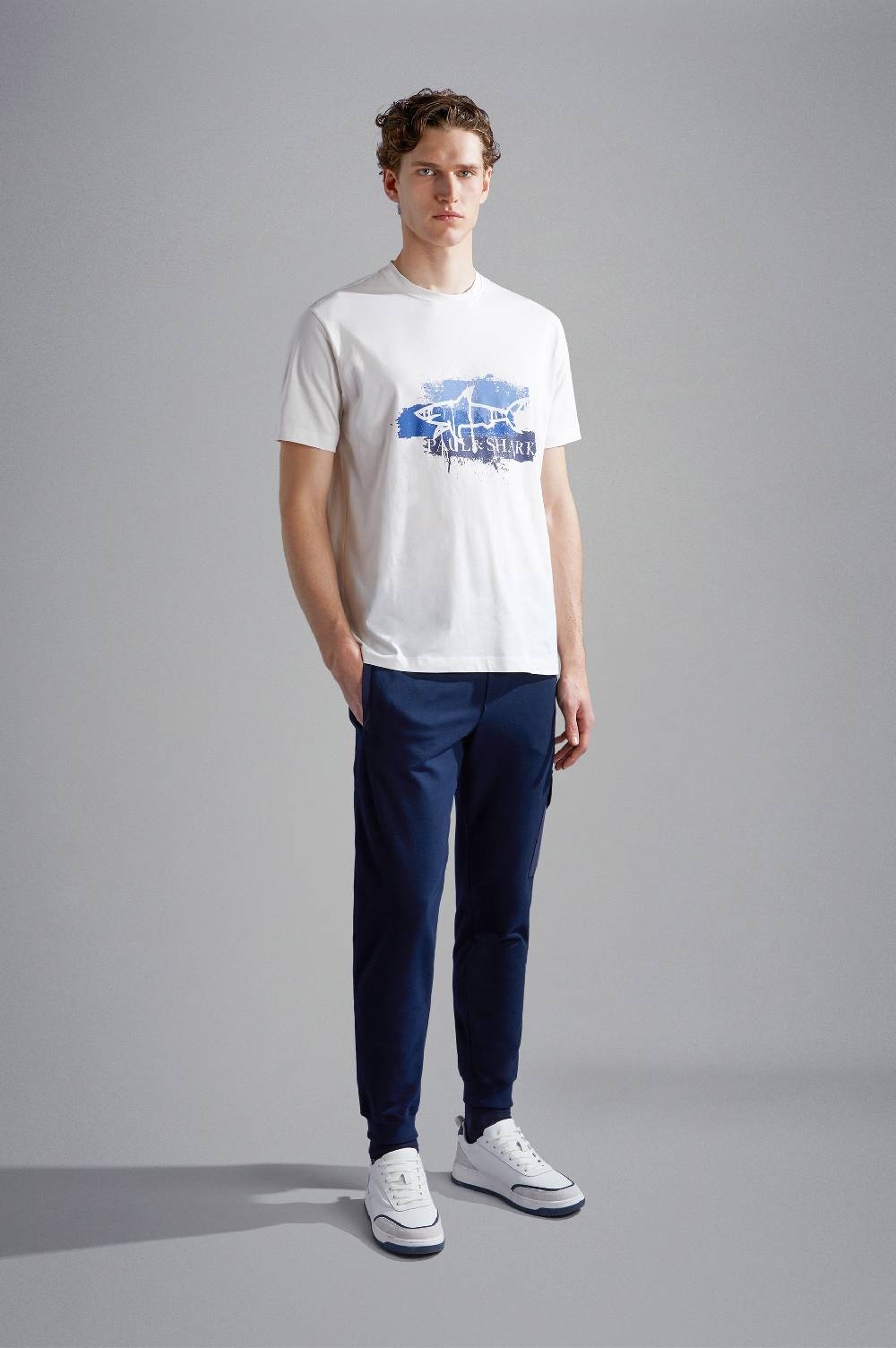 Paul & Shark T-shirt in cotone con stampa spray Paul & Shark Qualità