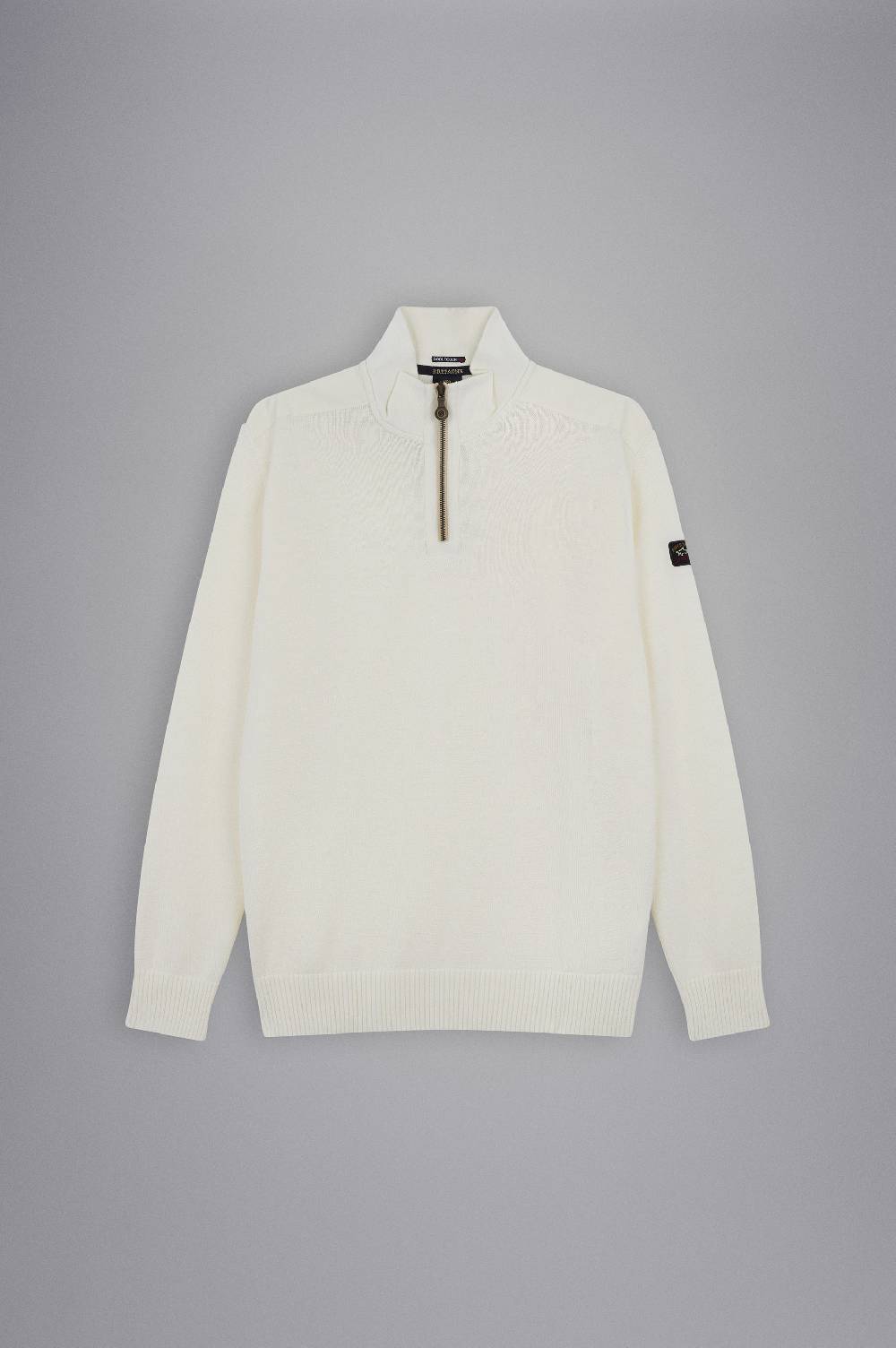 Paul & Shark Maglia con zip in lana Bretagne con badge iconico Paul & Shark Offerta