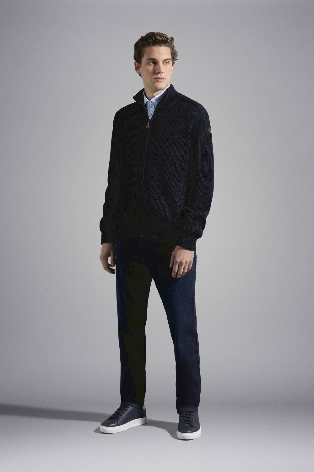 Paul & Shark Cardigan in lana con zip e badge iconico Paul & Shark Outlet