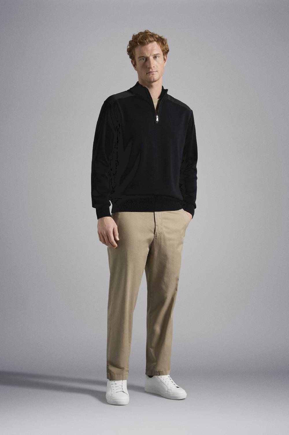 Paul & Shark Maglia in lana con zip e badge iconico Paul & Shark Offerte
