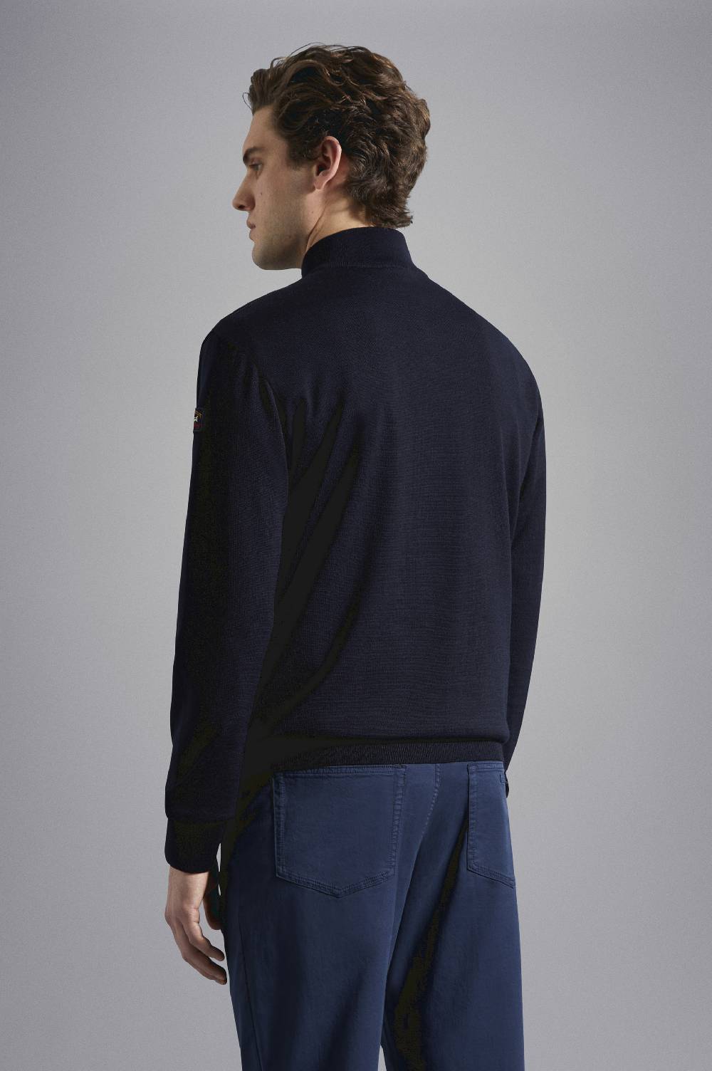 Paul & Shark Maglia con zip in lana Merino con badge iconico Paul & Shark Vendite Flash