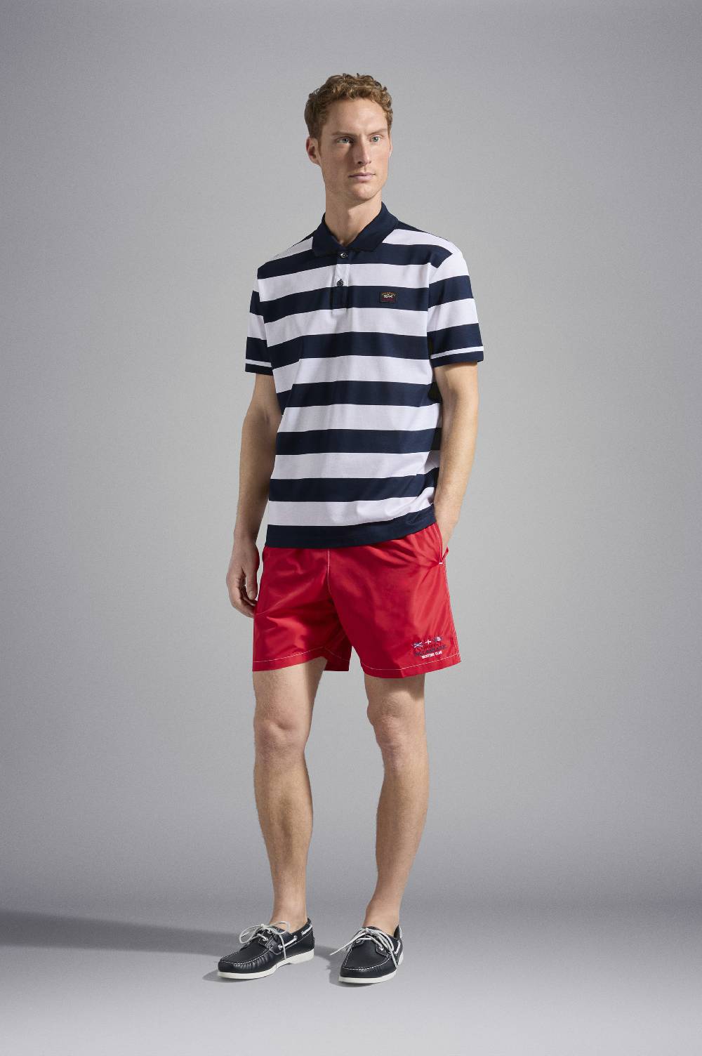 Paul & Shark Costume da bagno con ricamo nautico Paul & Shark Italia