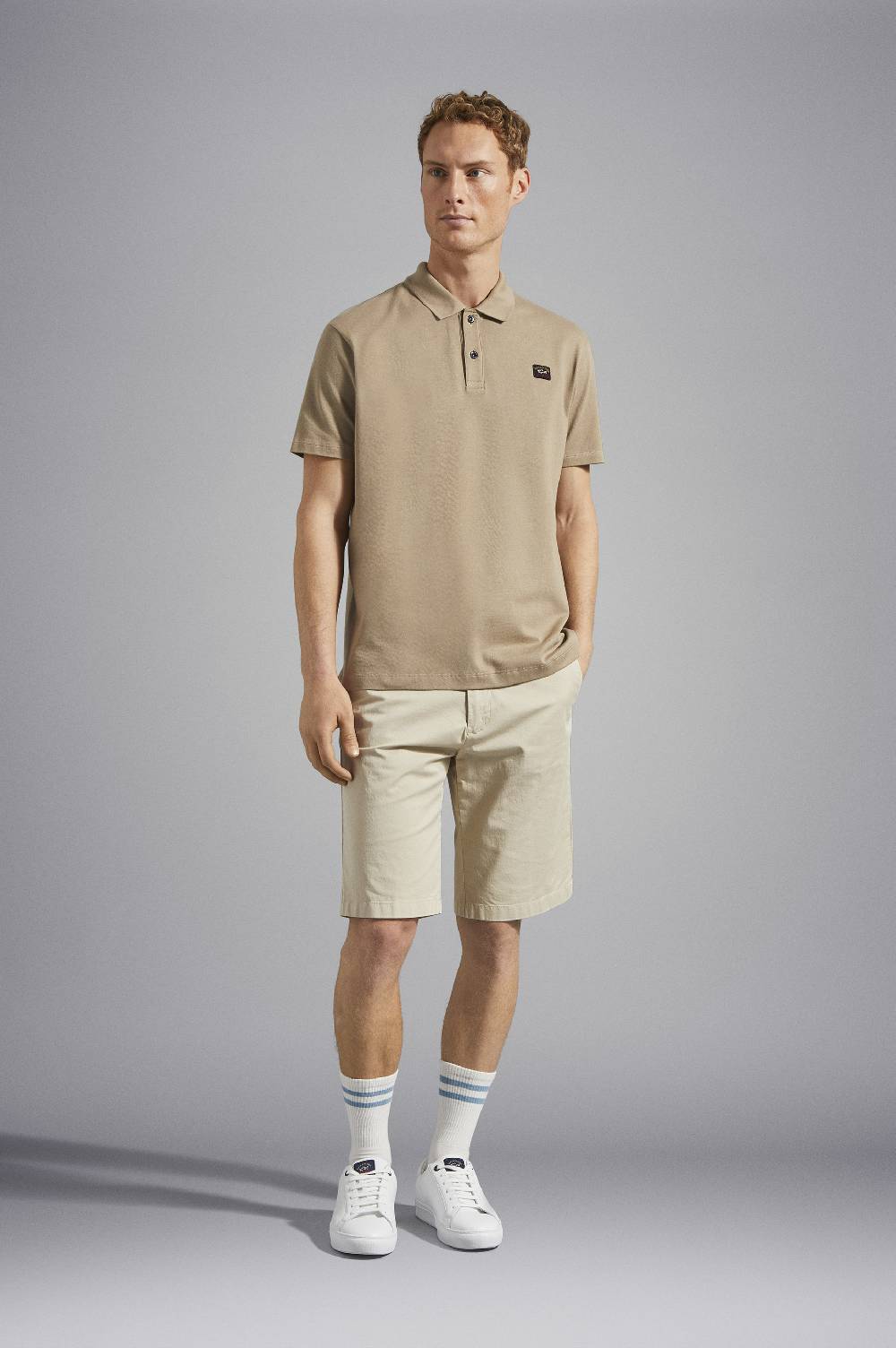 Paul & Shark Polo in cotone piqué con badge iconico Paul & Shark Saldi Di Fabbrica
