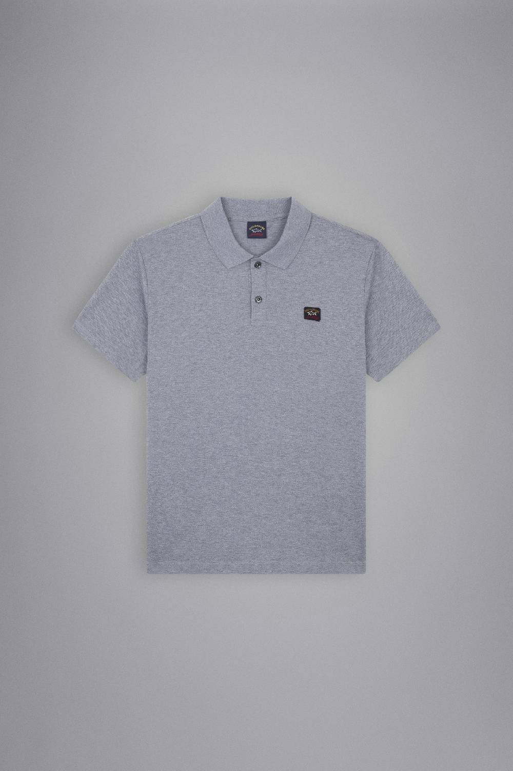 Paul & Shark Polo in cotone piqué con badge iconico Paul & Shark Fino Al -60%