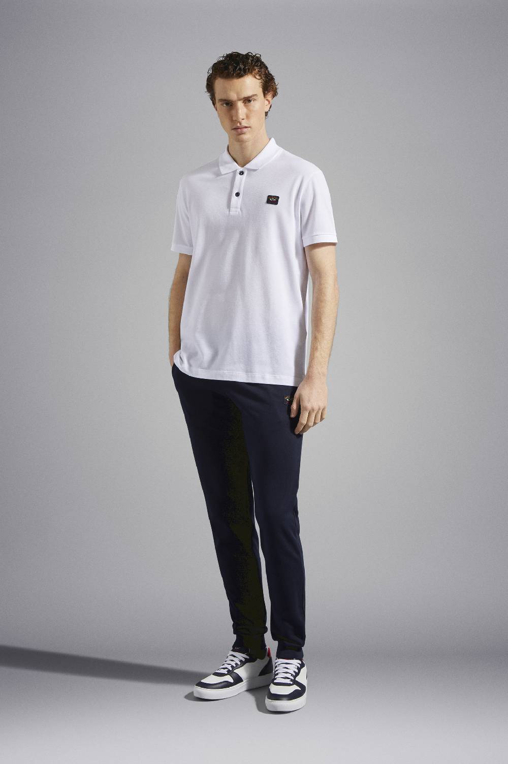 Paul & Shark Polo in cotone piqué con badge iconico Paul & Shark Sottocosto