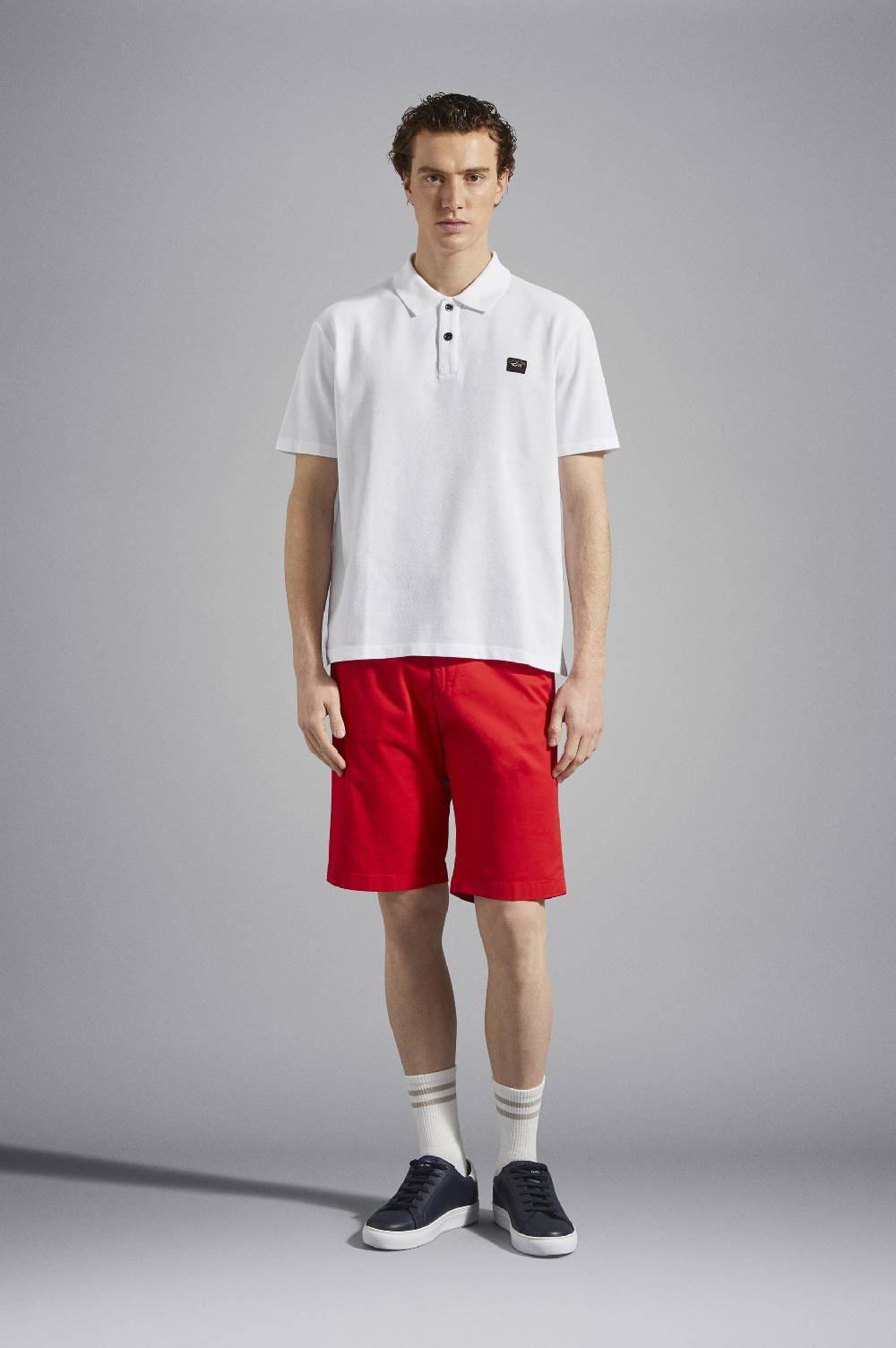 Paul & Shark Polo in cotone piqué con badge iconico Paul & Shark Sconto