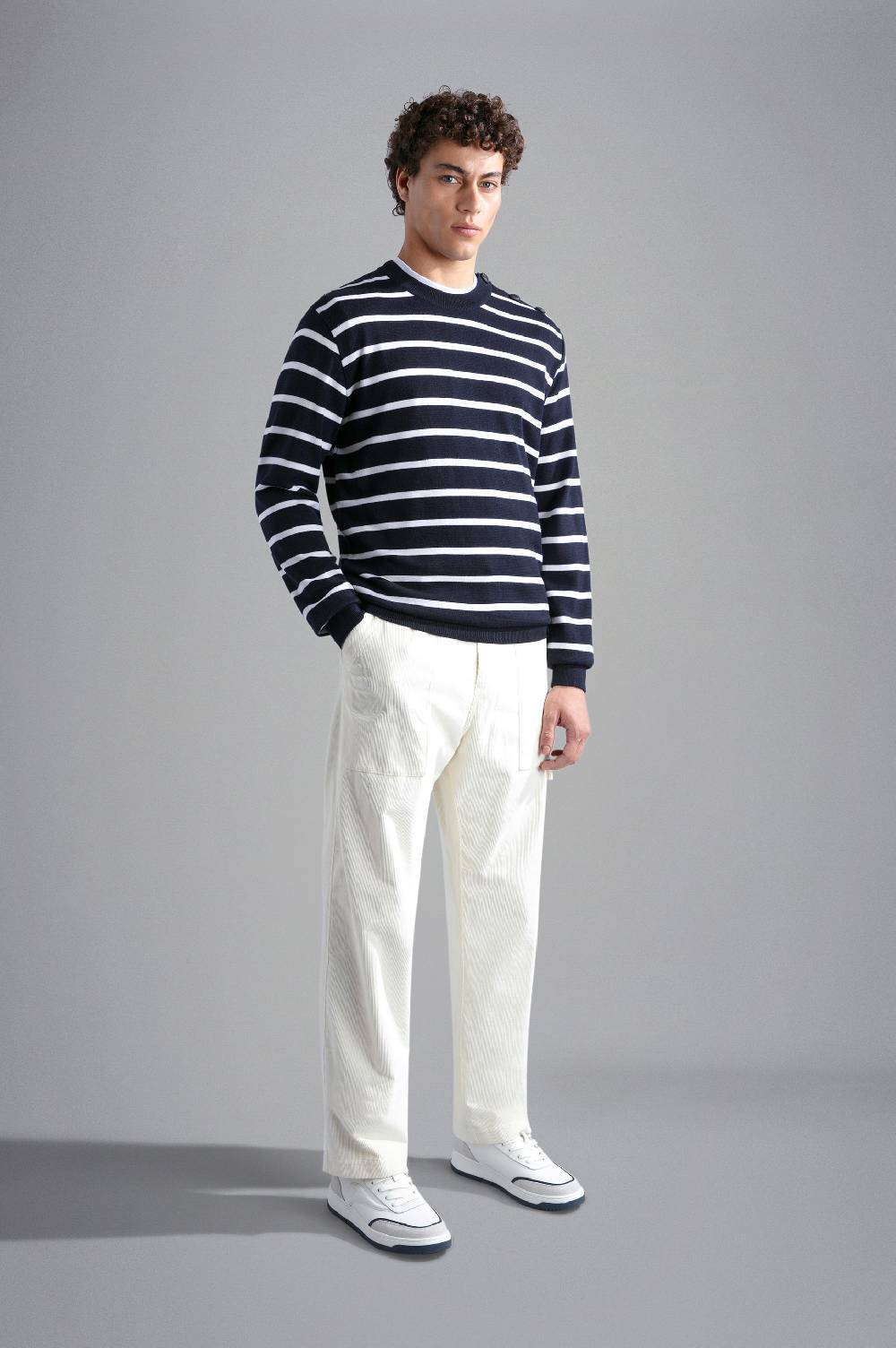 Paul & Shark Maglia in Summer Wool con motivo a righe Paul & Shark Vendita Calda