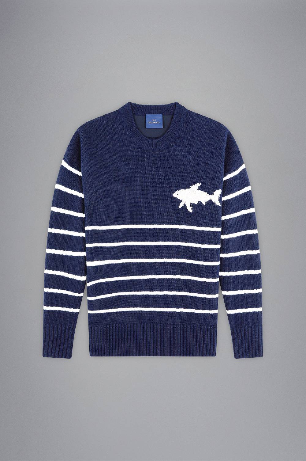 Paul & Shark Maglia in Re-Wool con intarsio Shark Paul & Shark Vendita Economica