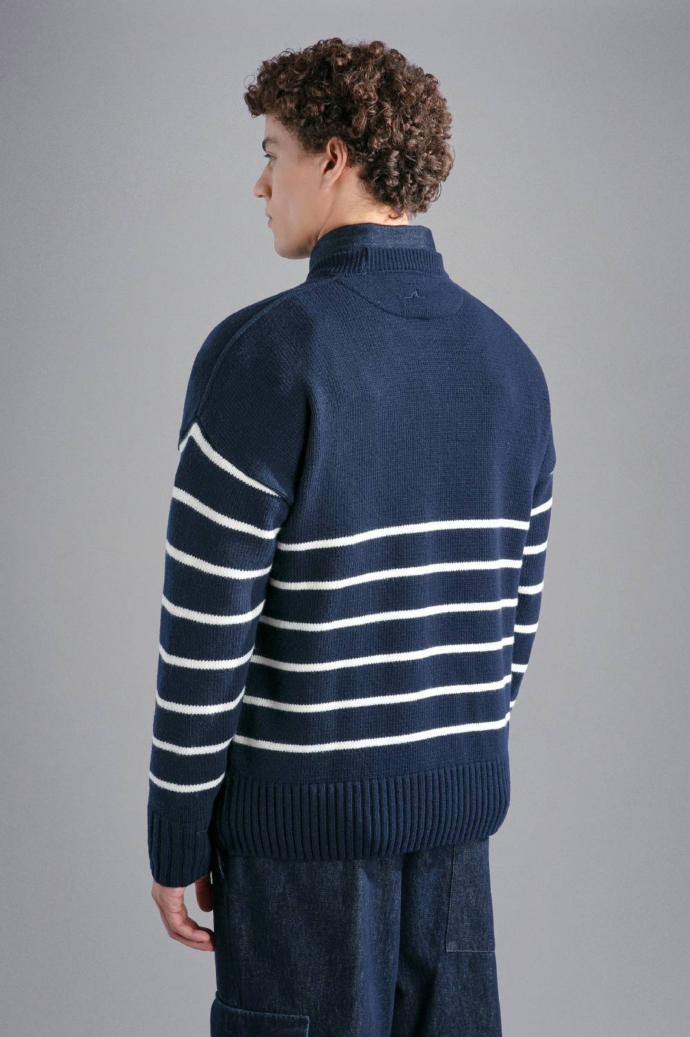 Paul & Shark Maglia in Re-Wool con intarsio Shark Paul & Shark Vendita Economica
