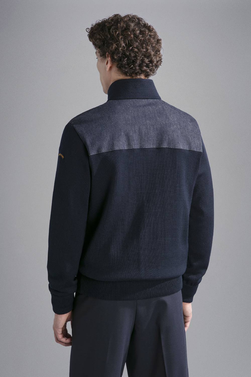 Paul & Shark Maglia in lana con inserti in denim Paul & Shark Negozio