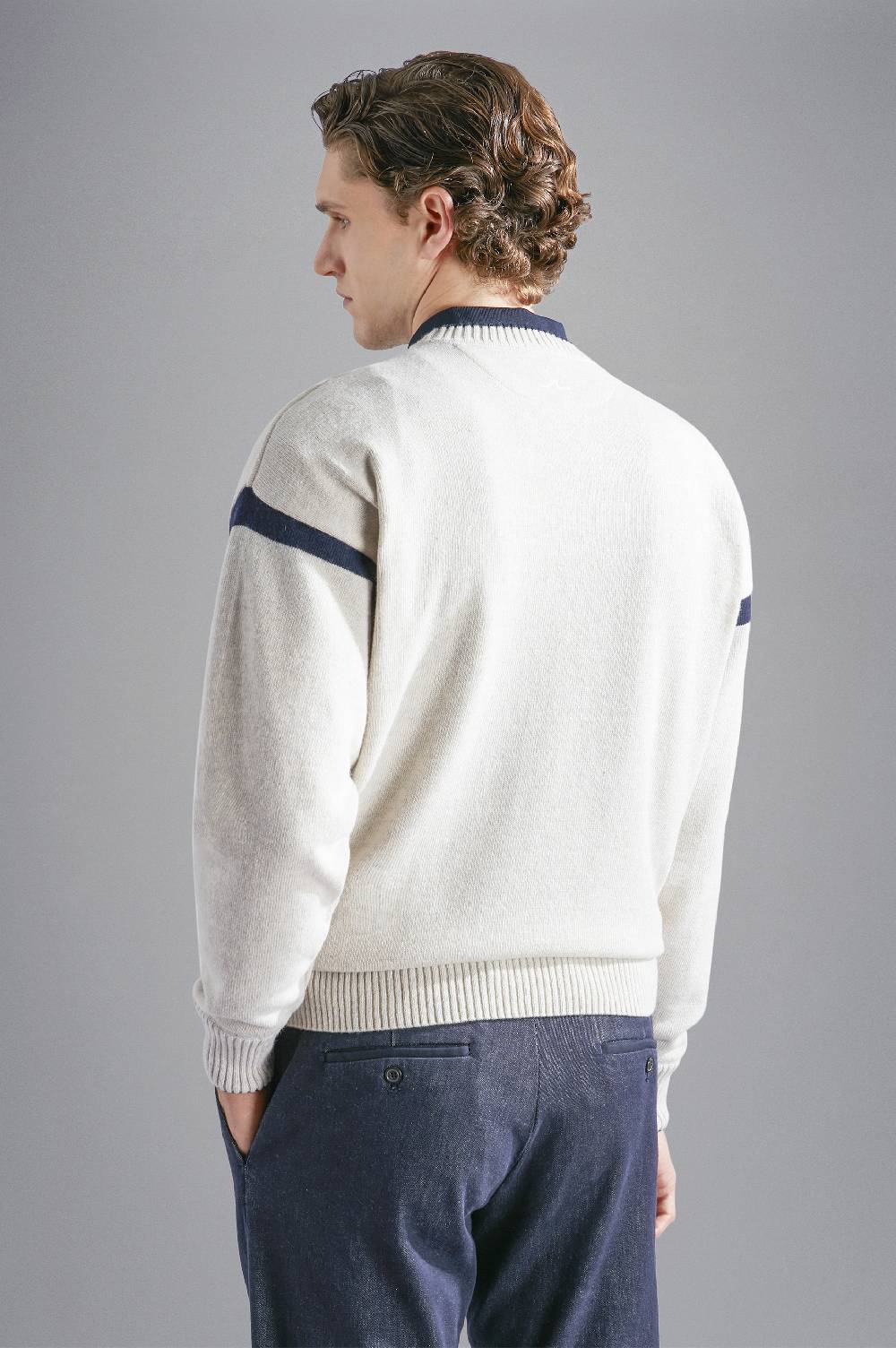 Paul & Shark Maglia in Re-Wool con dettagli a contrasto Paul & Shark Spedizione Gratuita