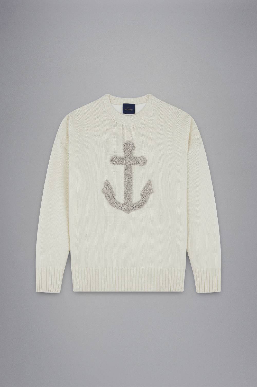 Paul & Shark Girocollo Re-Wool con ancora ricamata Paul & Shark Consegna Veloce