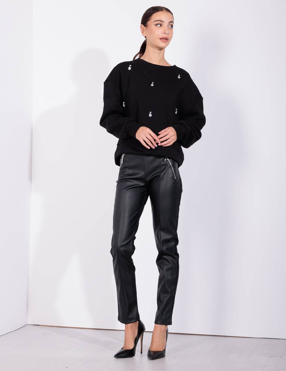 Risskio Dante - Leggins in ecopelle Italy